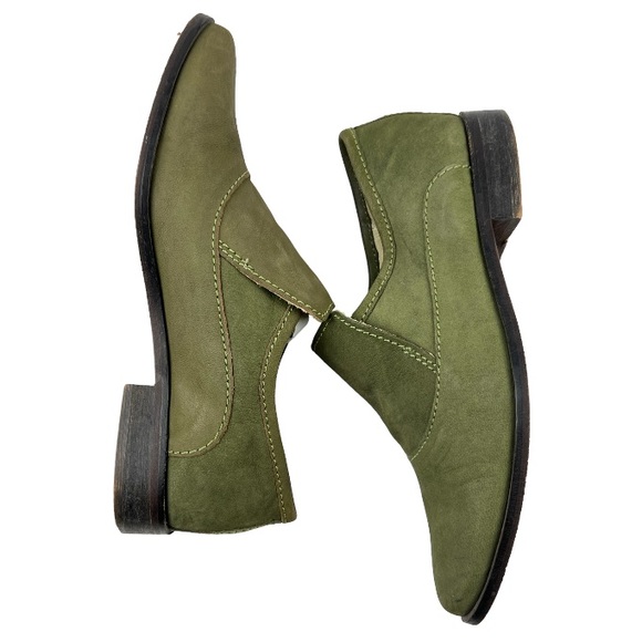 Free People Brady Green Suede Loafers Sz:37/ 7 - Picture 5 of 12